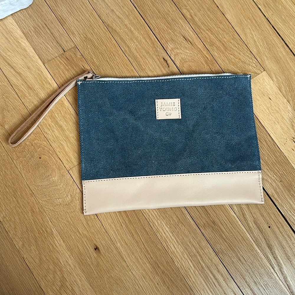 Denim clutch NWOT